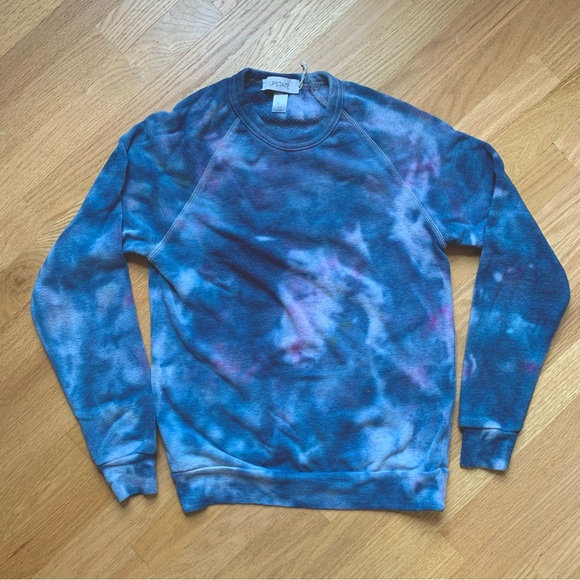 Upstate Hand Dyed Raglan Crewneck Sweatshirt in Galaxy - Picture 2 of 3